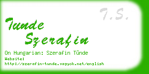 tunde szerafin business card